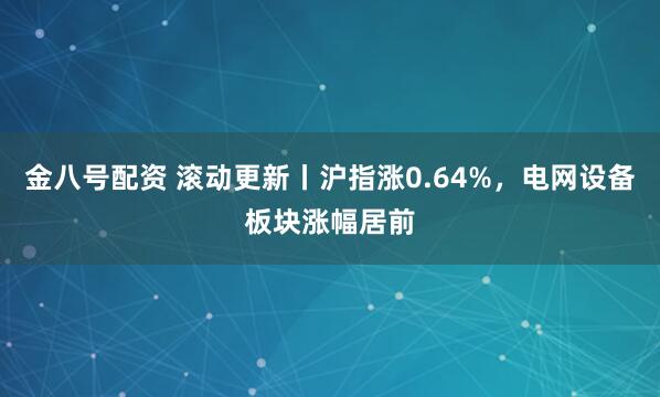 金八号配资 滚动更新丨沪指涨0.64%，电网设备板块涨幅居前